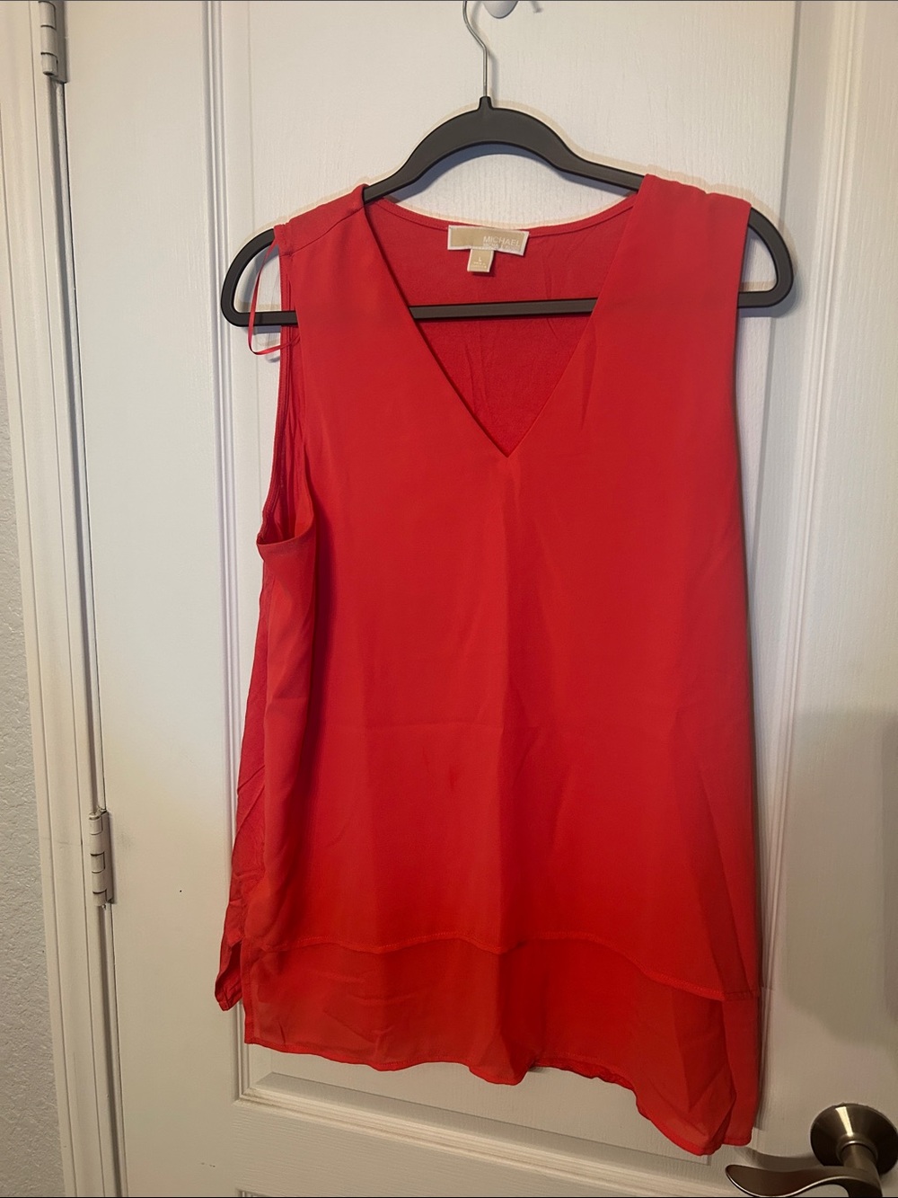 Michael Kors Red Sleeveless V-Neck Camisole